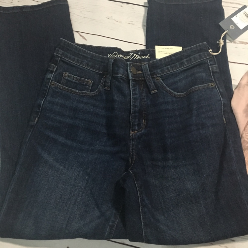 NWT Universal Thread big rise straight crop jeans - Picture 2 of 4
